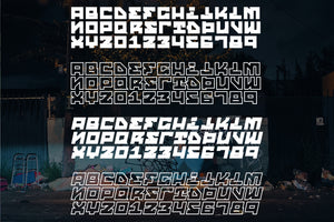 Street Robot Slab graffiti font by Out of Step Font Company