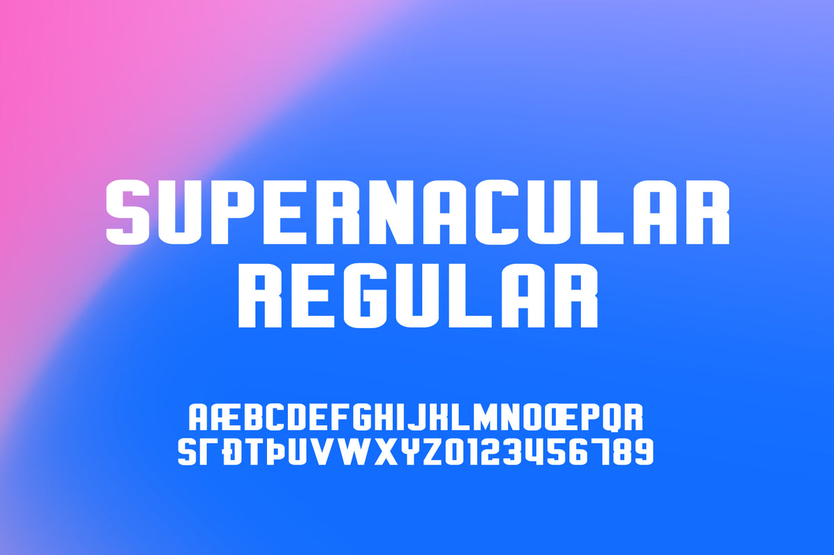 Supernacular Regular - Modern Sans Serif – Out Of Step Font Company