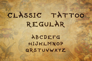 classic tattoo font