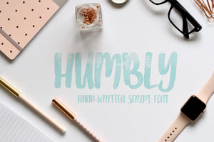 Humbley hand-written modern calligraphy font by Out of Step Font Company - outofstepfontco.com