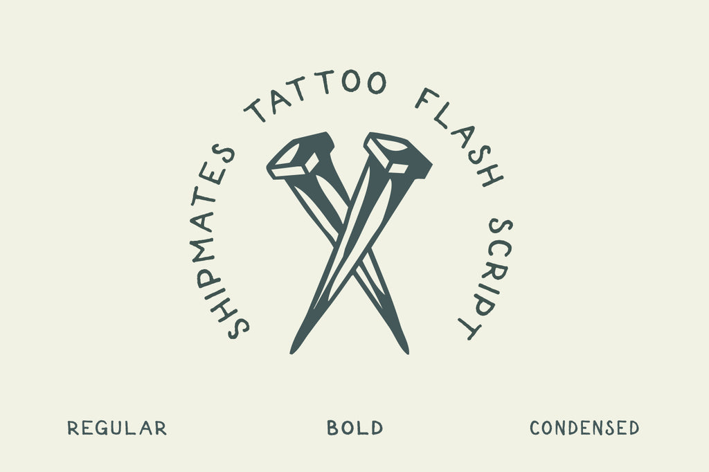 Shipmates Tattoo Font by Out of Step Font Company