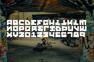 Street Robot Slab graffiti font by Out of Step Font Company